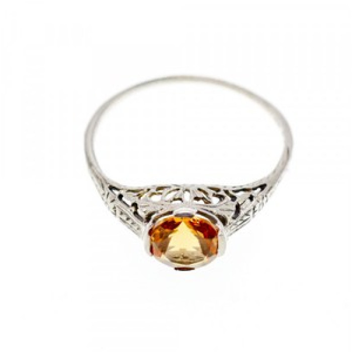 925 Sterling Silver Heliodor Ring Size 11.5