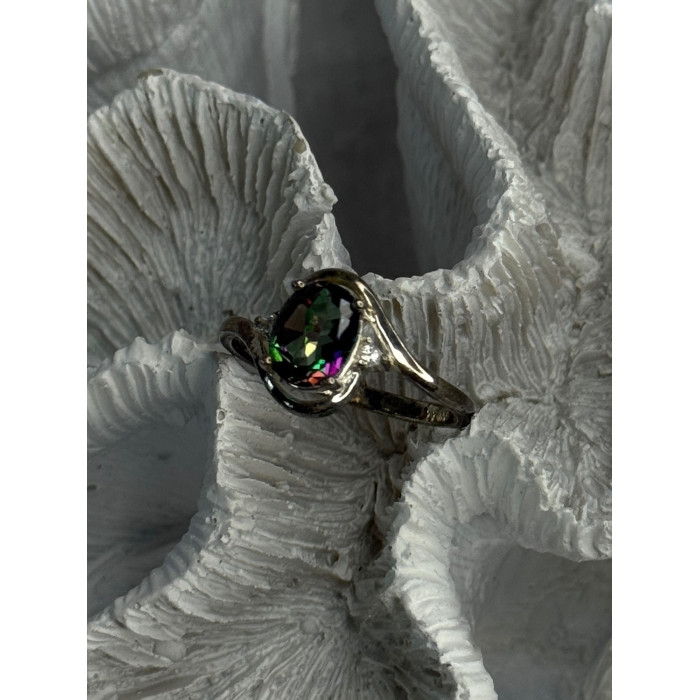 925 Sterling Silver Alexandrite & Beryl Ring Size 10.5