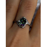 925 Sterling Silver Alexandrite & Beryl Ring Size 10.5