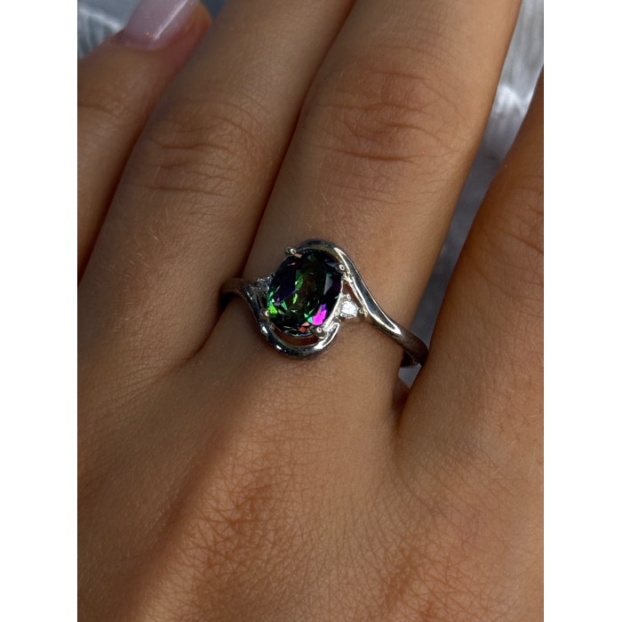 925 Sterling Silver Alexandrite & Beryl Ring Size 10.5
