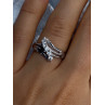 925 Sterling Silver Sun White Topaz Ring Size 6.5