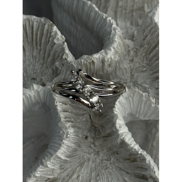 925 Sterling Silver Sun White Topaz Ring Size 6.5