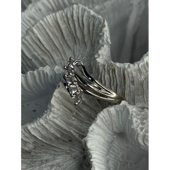 925 Sterling Silver Sun White Topaz Ring Size 6.5