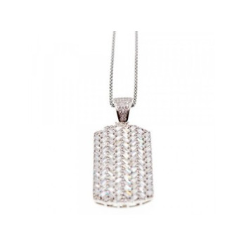 925 Sterling Silver CZ Chain with Pendant