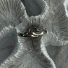 925 Sterling Silver Blue & White Sapphire Flower Ring Sizable