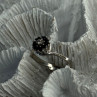 925 Sterling Silver Blue & White Sapphire Flower Ring Sizable