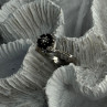 925 Sterling Silver Blue & White Sapphire Flower Ring Sizable