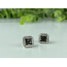 925 Sterling Silver Black Spinel Stud Earrings