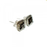 925 Sterling Silver Black Spinel Stud Earrings
