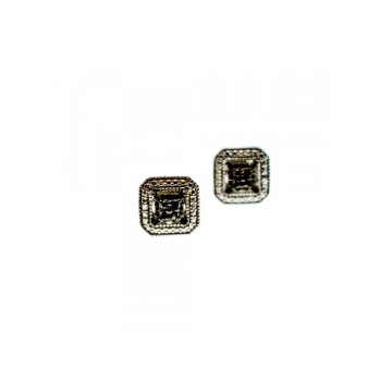 925 Sterling Silver Black Spinel Stud Earrings