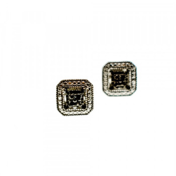 925 Sterling Silver Black Spinel Stud Earrings