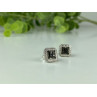 925 Sterling Silver Black Spinel Stud Earrings