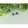 925 Sterling Silver Black Spinel Stud Earrings