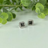 925 Sterling Silver Black Spinel Stud Earrings