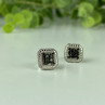 925 Sterling Silver Black Spinel Stud Earrings