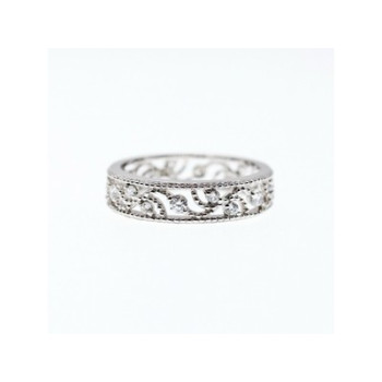 925 Sterling Silver CZ Band Ring Size 5.5; 6.5