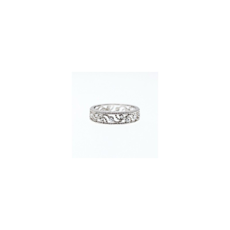 925 Sterling Silver CZ Band Ring Size 5.5; 6.5