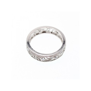 925 Sterling Silver CZ Band Ring Size 5.5; 6.5