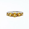 925 Sterling Silver Citrine Ring Size 7