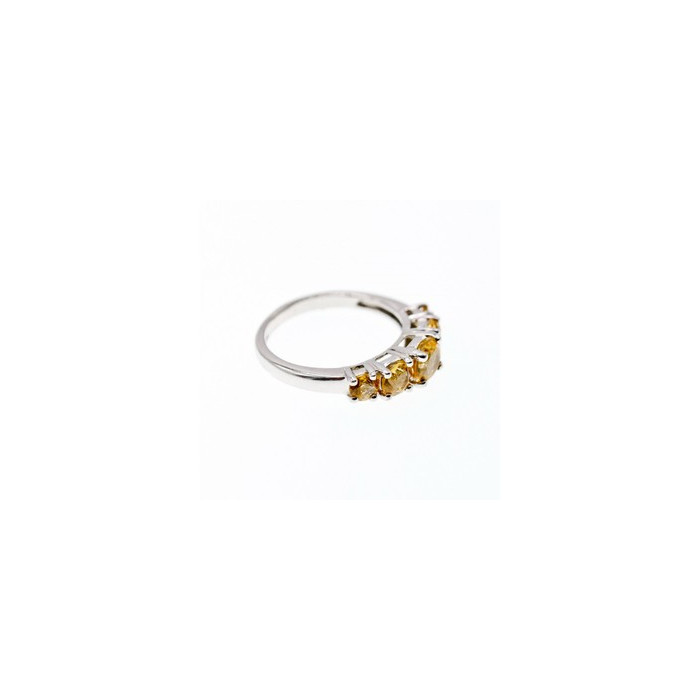925 Sterling Silver Citrine Ring Size 7