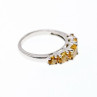 925 Sterling Silver Citrine Ring Size 7