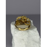 925 STERLING SILVER GOLD PLATED PEARL RING SIZE ADJUSTABLE