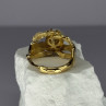 925 Sterling Silver Gold Plated Pearl Ring Size Adjustable
