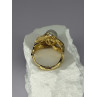 925 STERLING SILVER GOLD PLATED PEARL RING SIZE ADJUSTABLE