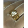 925 STERLING SILVER GOLD PLATED PEARL RING SIZE ADJUSTABLE