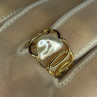 925 Sterling Silver Gold Plated Pearl  Ring Size Adjustable