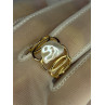925 STERLING SILVER GOLD PLATED PEARL RING SIZE ADJUSTABLE