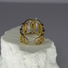 925 Sterling Silver Gold Plated Pearl  Ring Size Adjustable