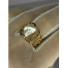 925 STERLING SILVER GOLD PLATED PEARL RING SIZE ADJUSTABLE