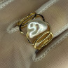 925 Sterling Silver Gold Plated Pearl  Ring Size Adjustable