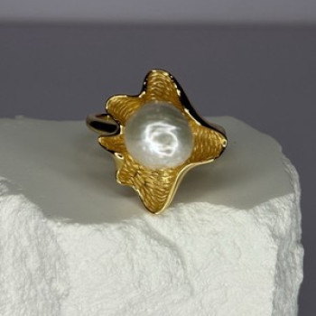 925 STERLING SILVER GOLD PLATED PEARL 