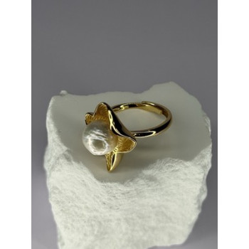 925 STERLING SILVER GOLD PLATED PEARL 