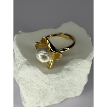 925 STERLING SILVER GOLD PLATED PEARL 