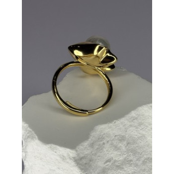 925 STERLING SILVER GOLD PLATED PEARL 