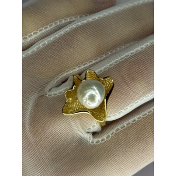 925 STERLING SILVER GOLD PLATED PEARL 