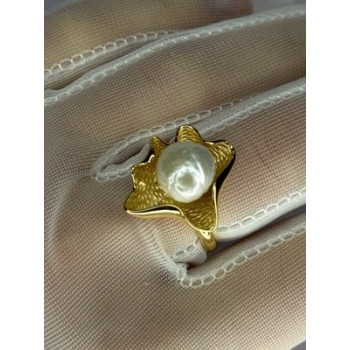 925 STERLING SILVER GOLD PLATED PEARL 