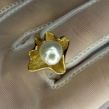 925 Sterling Silver  Gold Plated Pearl  