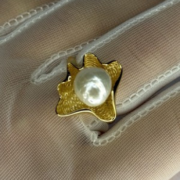 925 Sterling Silver  Gold Plated Pearl  