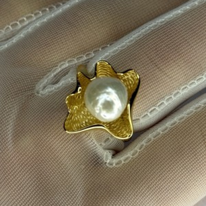 925 Sterling Silver  Gold Plated Pearl  