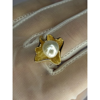 925 STERLING SILVER GOLD PLATED PEARL 