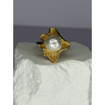 925 STERLING SILVER GOLD PLATED PEARL 