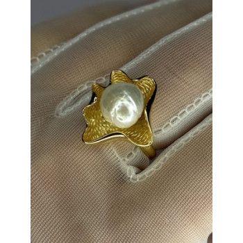 925 STERLING SILVER GOLD PLATED PEARL 
