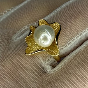 925 Sterling Silver  Gold Plated Pearl  