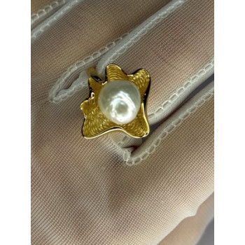 925 STERLING SILVER GOLD PLATED PEARL 