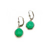 925 STERLING SILVER GREEN NEPHRITE EARRINGS