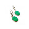 925 STERLING SILVER GREEN NEPHRITE EARRINGS